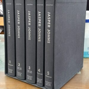 Jasper Johns Catalogue Raisonne of Painting and Sculpture spines of all 5 volumes in slipcase