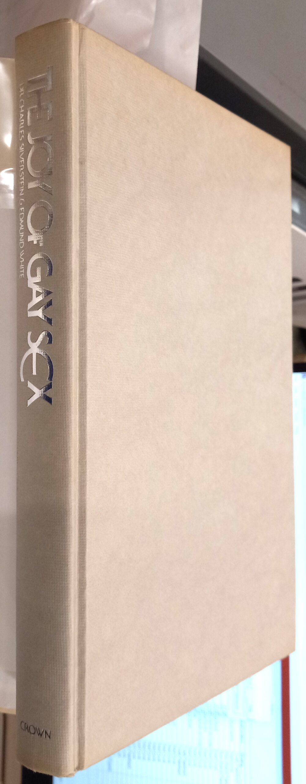 The Joy of Gay Sex binding spine and front board