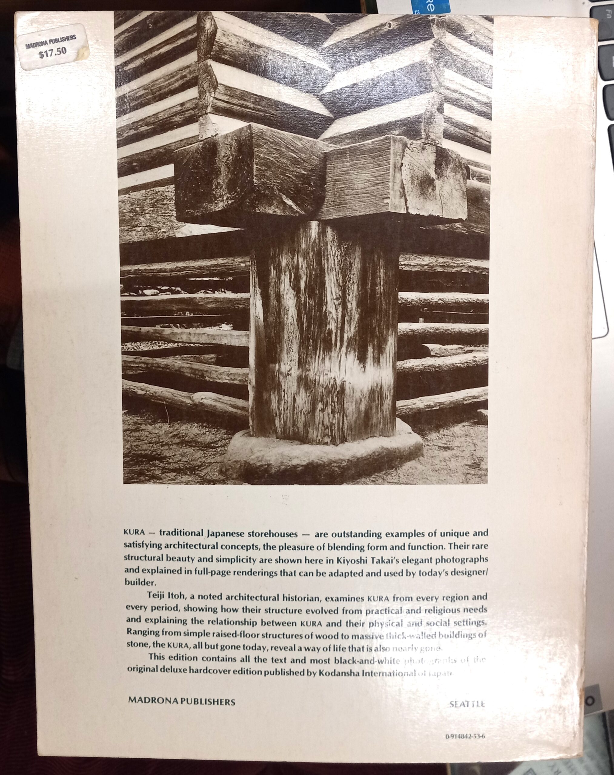 Kura Design and Tradition of the Japanese Storehouse rear cover