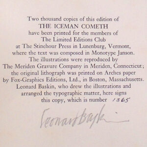 The Iceman Cometh signature page
