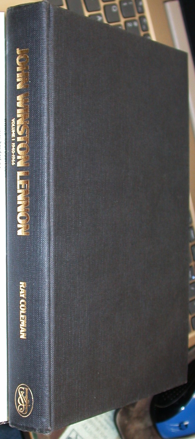 John Winston Lennon binding spine and front board