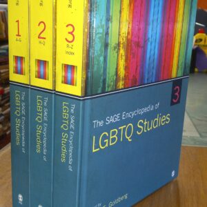The SAGE Encyclopedia of LGBTQ Studies spines of all volumes and front board of Volume 3