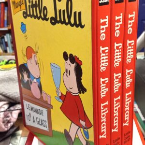 Spines of all three volumes of The Little Lulu Library 1952-1954 inside slipcase