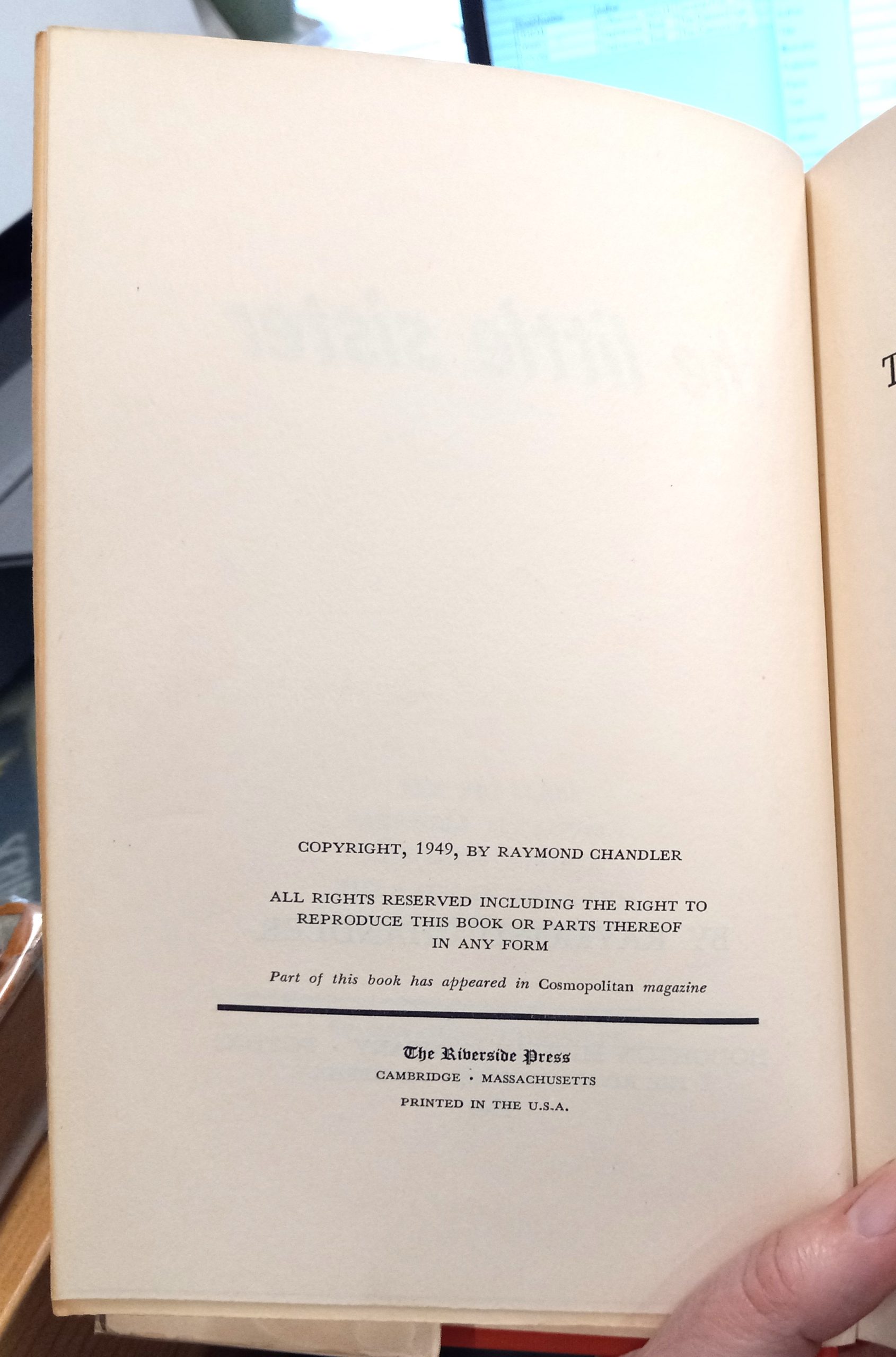 The Little Sister copyright page