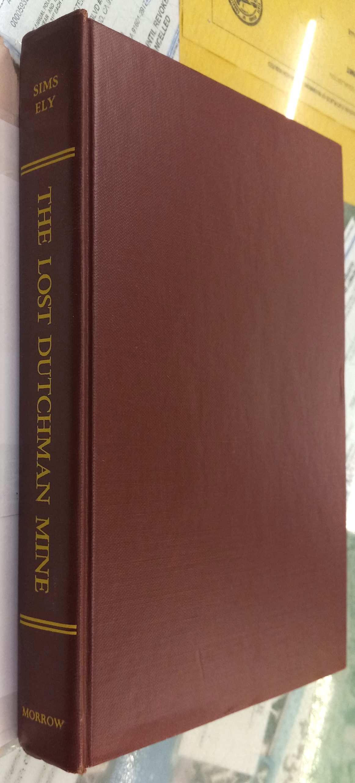 The Lost Dutchman Mine binding spine and front board