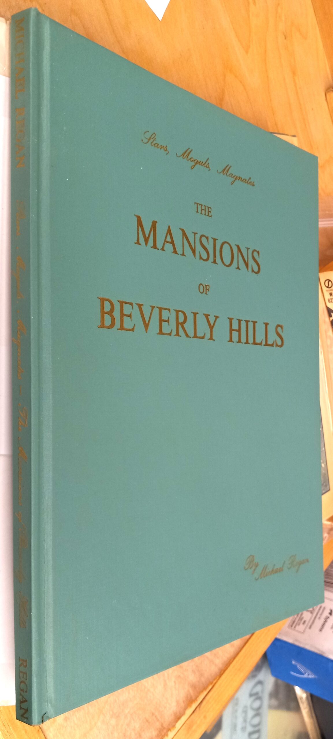 The Mansions of Beverly Hills binding spine and front board