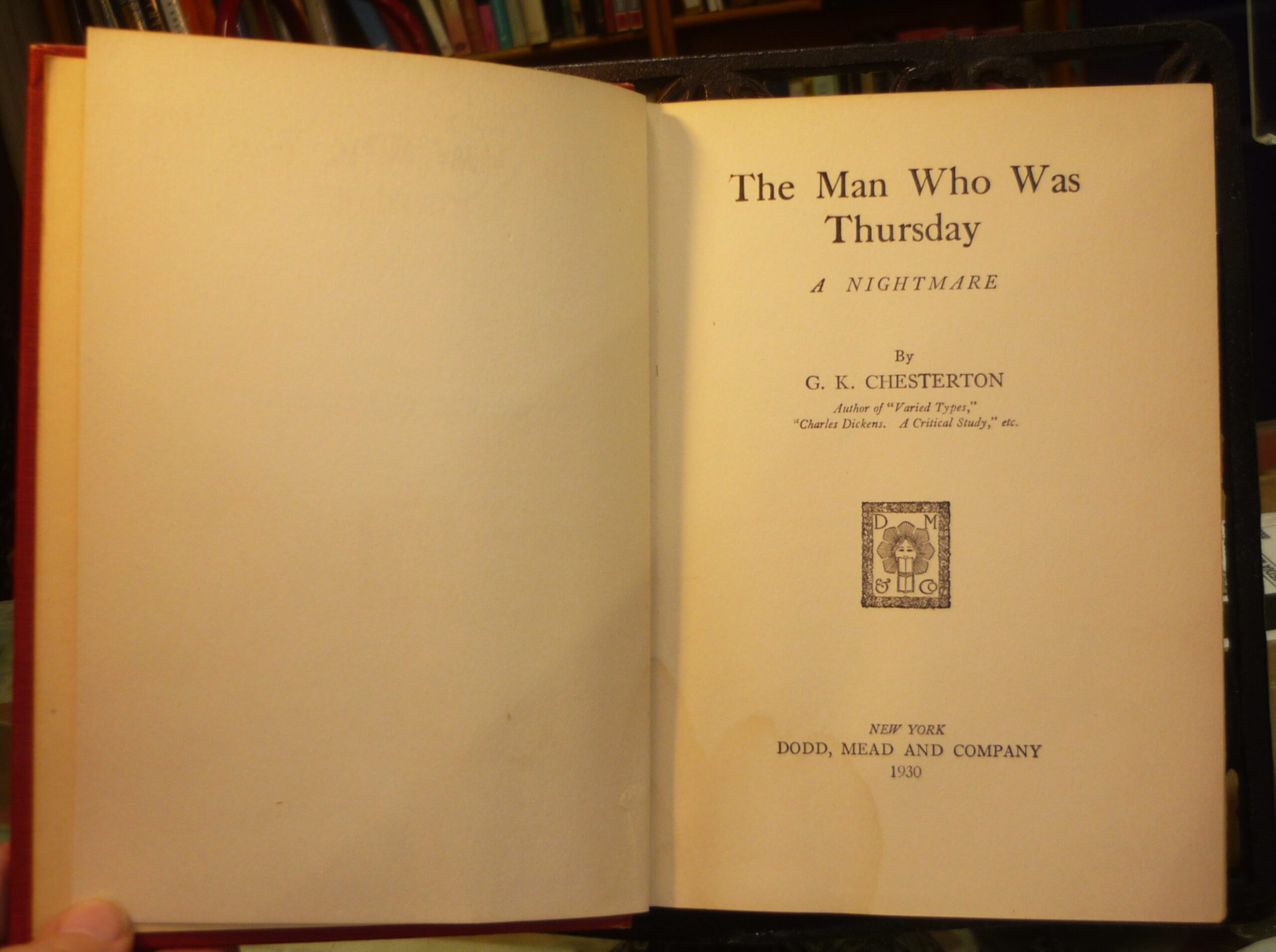 The Man Who Was Thursday title page
