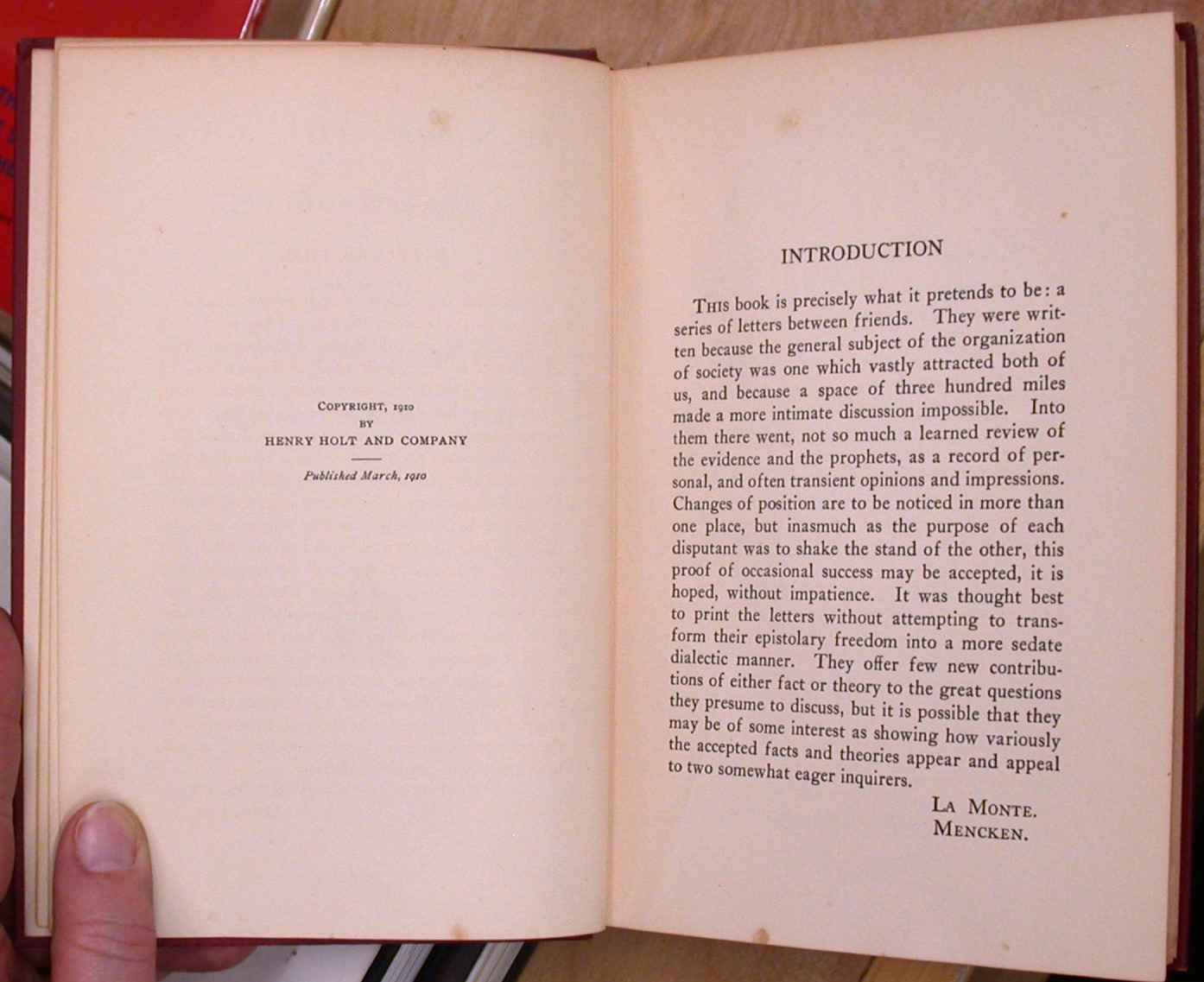 Men Versus the Man copyright page and introduction