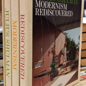 Julius Shulman Modernism Rediscovered spines of all three volumes inside slipcase