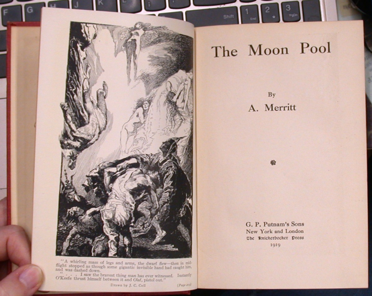 The Moon Pool title page and frontispiece