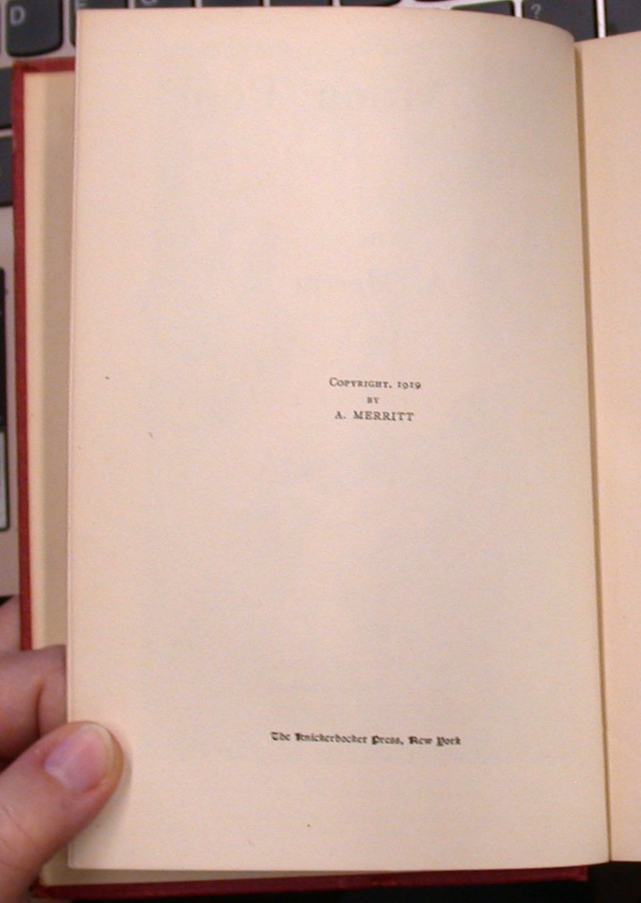 The Moon Pool copyright page
