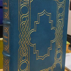 Mostly Harmless binding spine and front board
