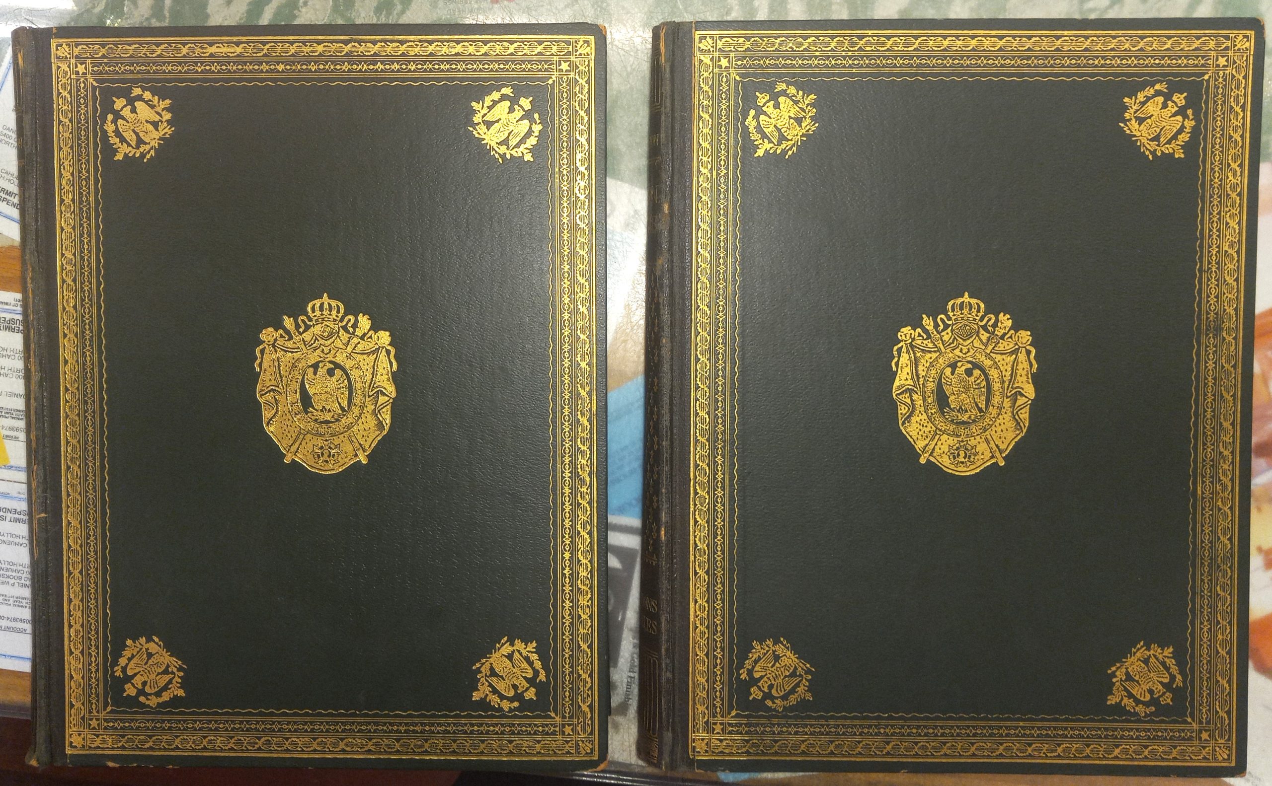 Napoleon Bonaparte front boards of both volumes