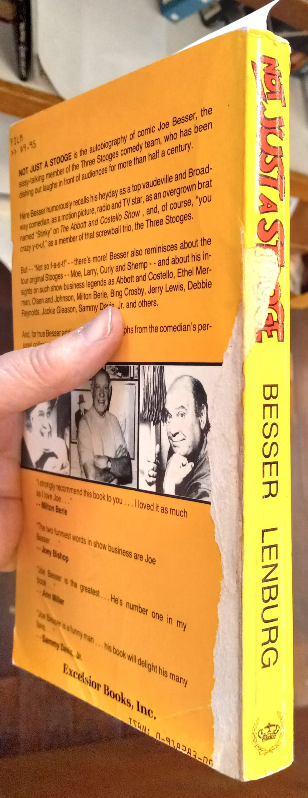 Not Just a Stooge rear cover and spine