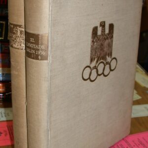 Olympiade Berlin 1936 spines of both volumes and front board of second volume