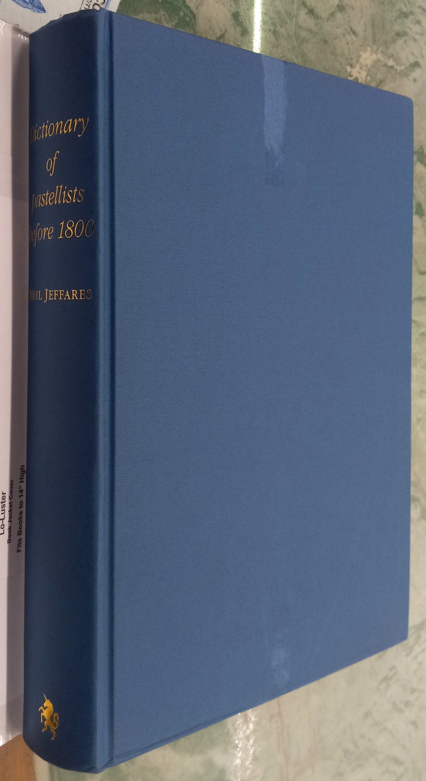 Dictionary of Pastellists binding front board and spine