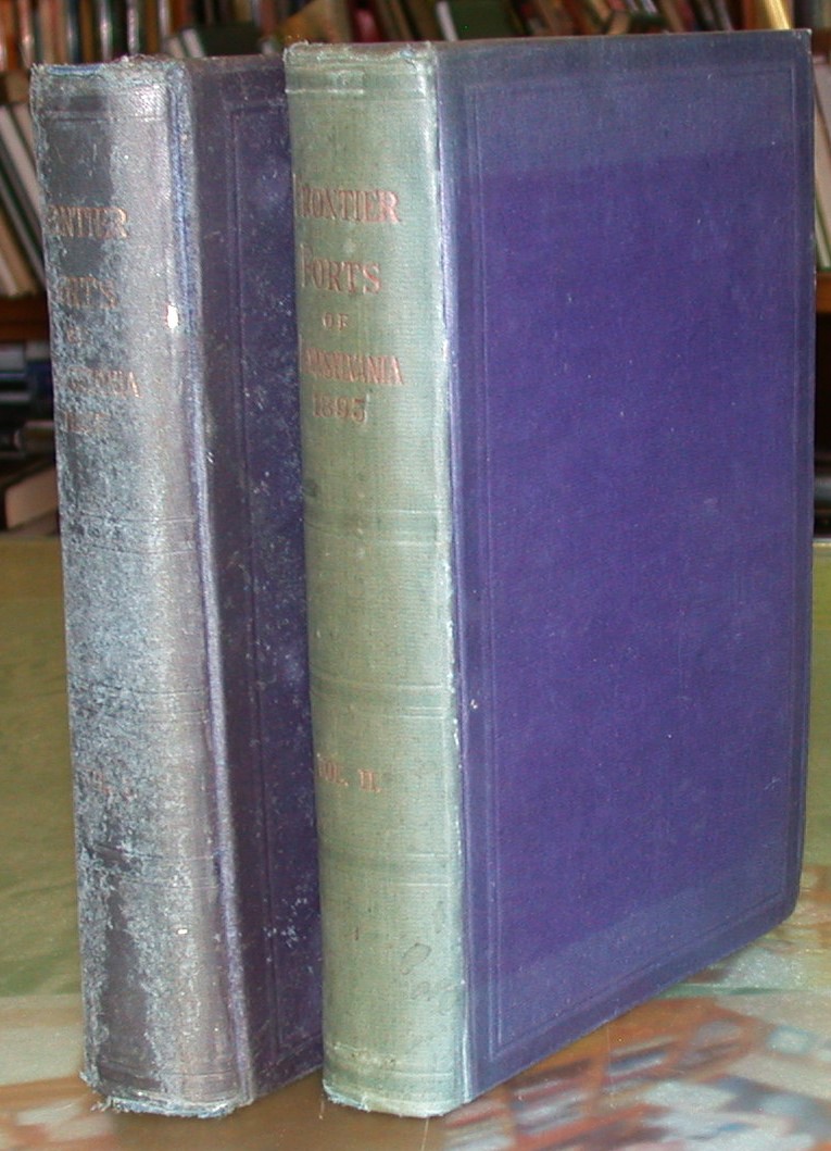 Frontier Forts of Pennsylvania spines of both volumes