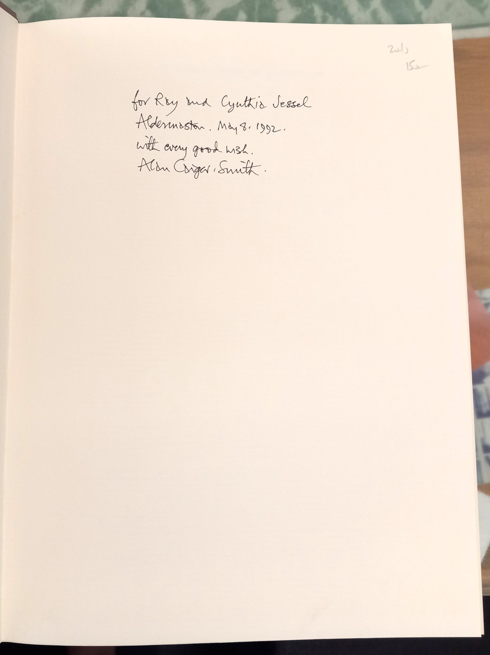 The Three Books of the Potter's Art author's inscription