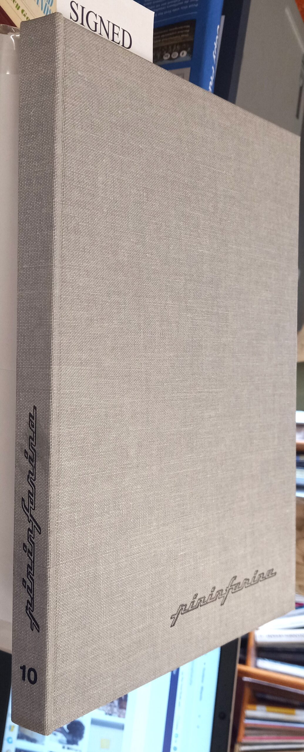 Pininfarina 10 binding spine and front board