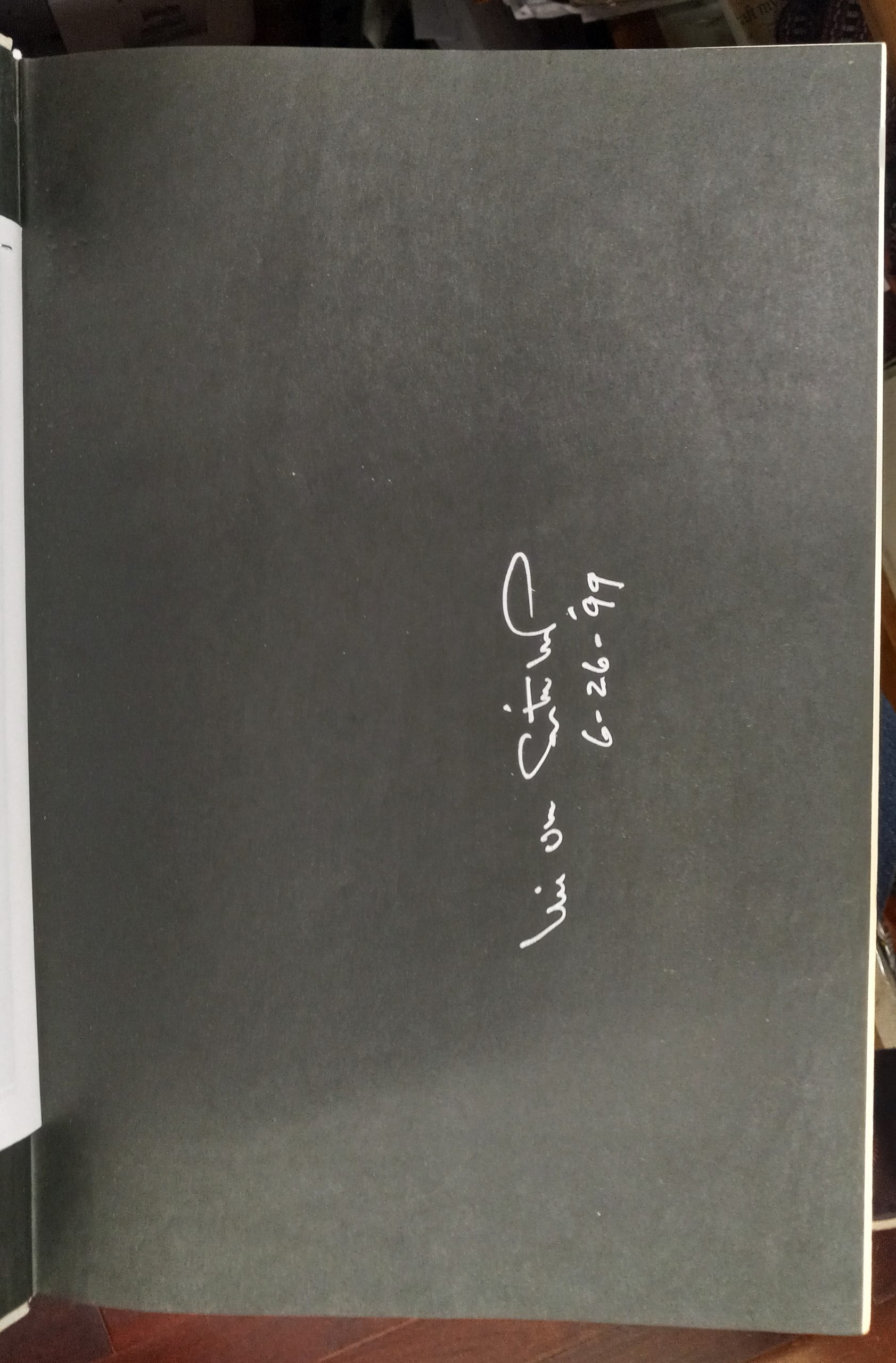 Peter Lindbergh unknown signature on endpaper