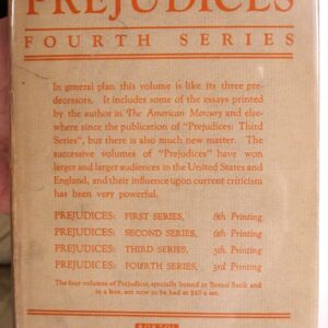 Prejudices Fourth Series jacket front