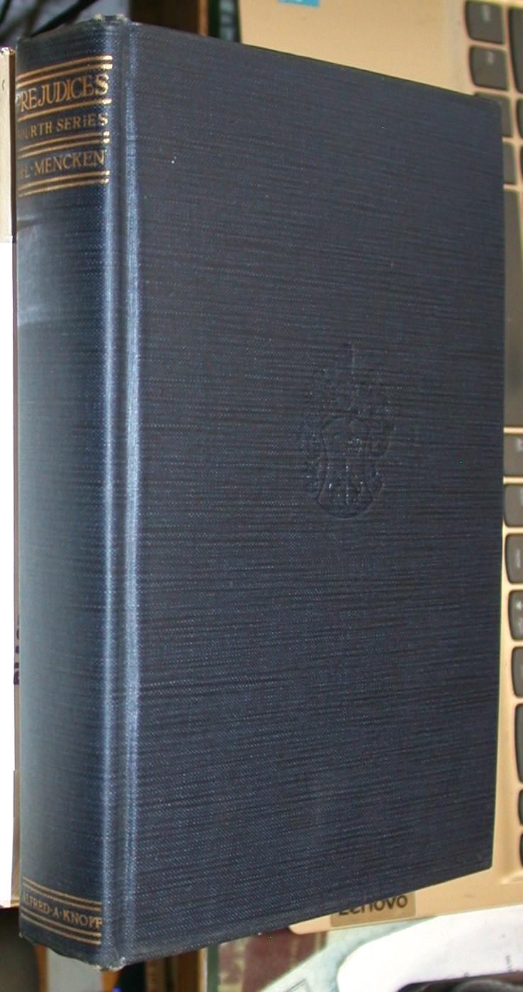 Prejudices Fourth Series binding spine and front board