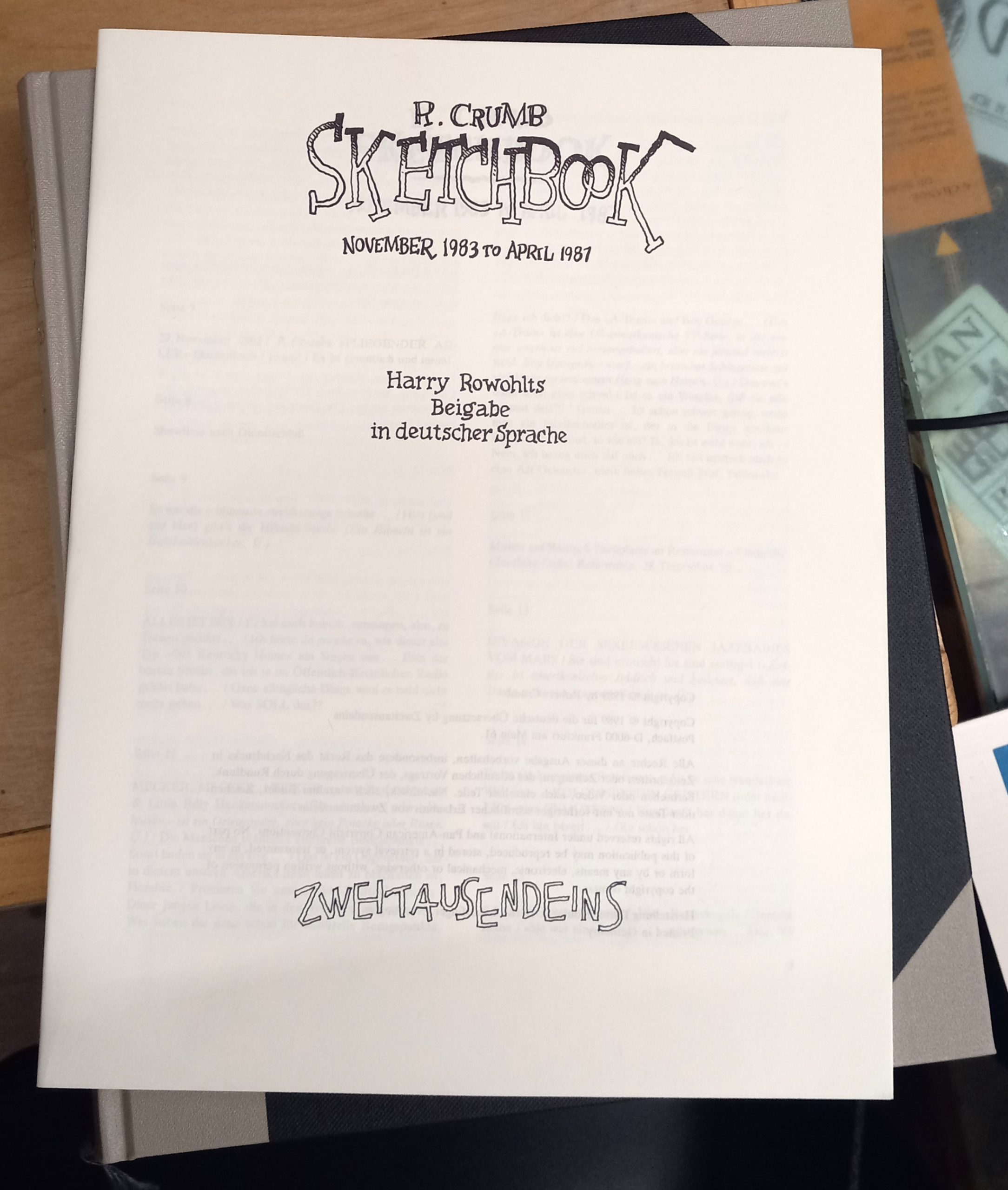 R. Crumb Sketchbook translation booklet