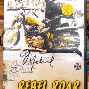 Rebel Roar front cover with author's inscription and signature