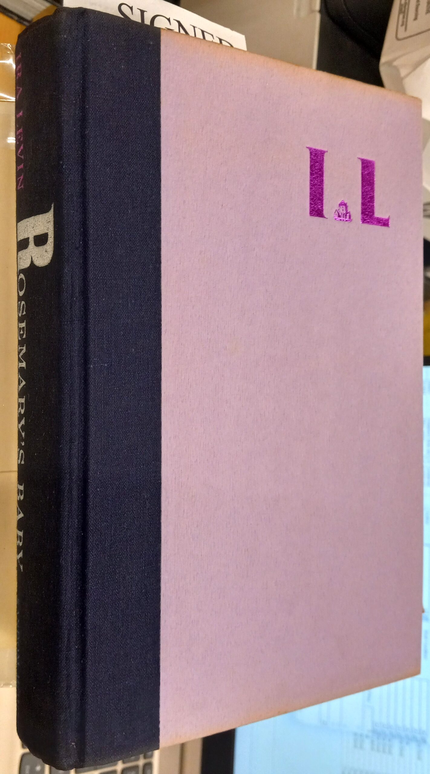 Rosemary's Baby binding spine and front board