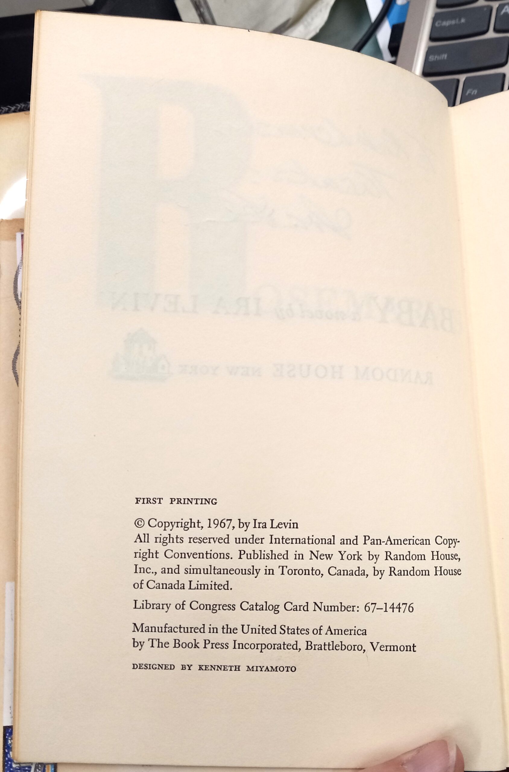 Rosemary's Baby copyright page