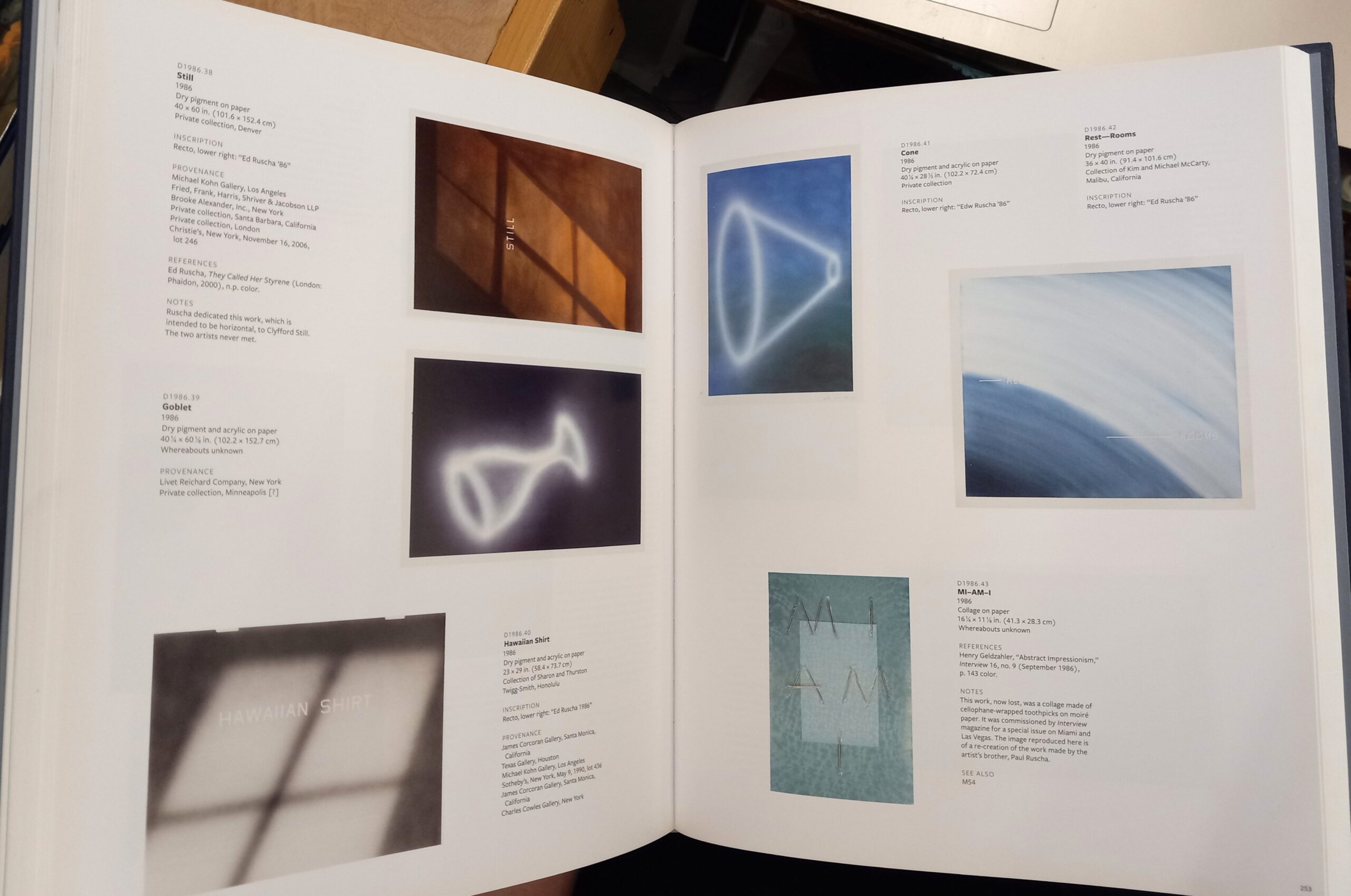Edward Ruscha Catalogue Raisonne pages