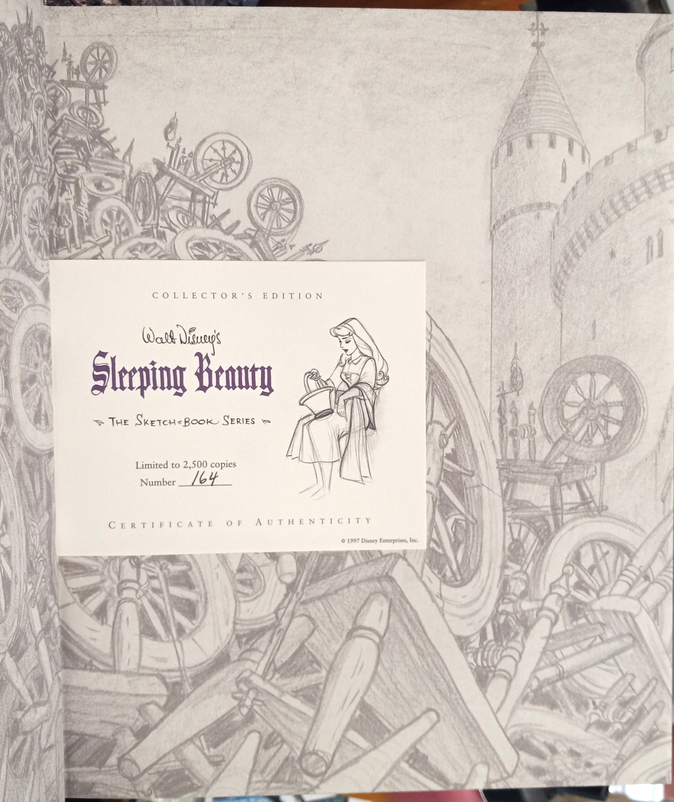 Sleeping Beauty numbered Certificate of Authenticity