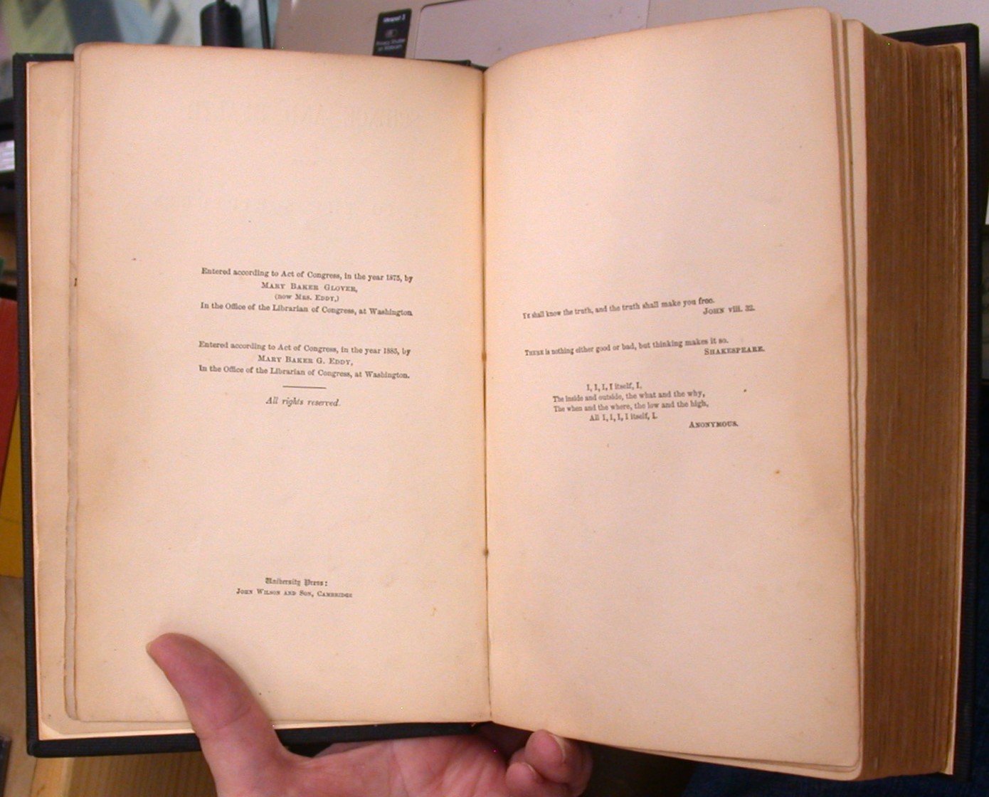 Science and Health copyright page