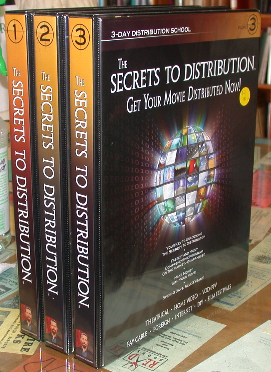 The Secrets to Distribution spines of all three volumes plus front cover of Volume 3
