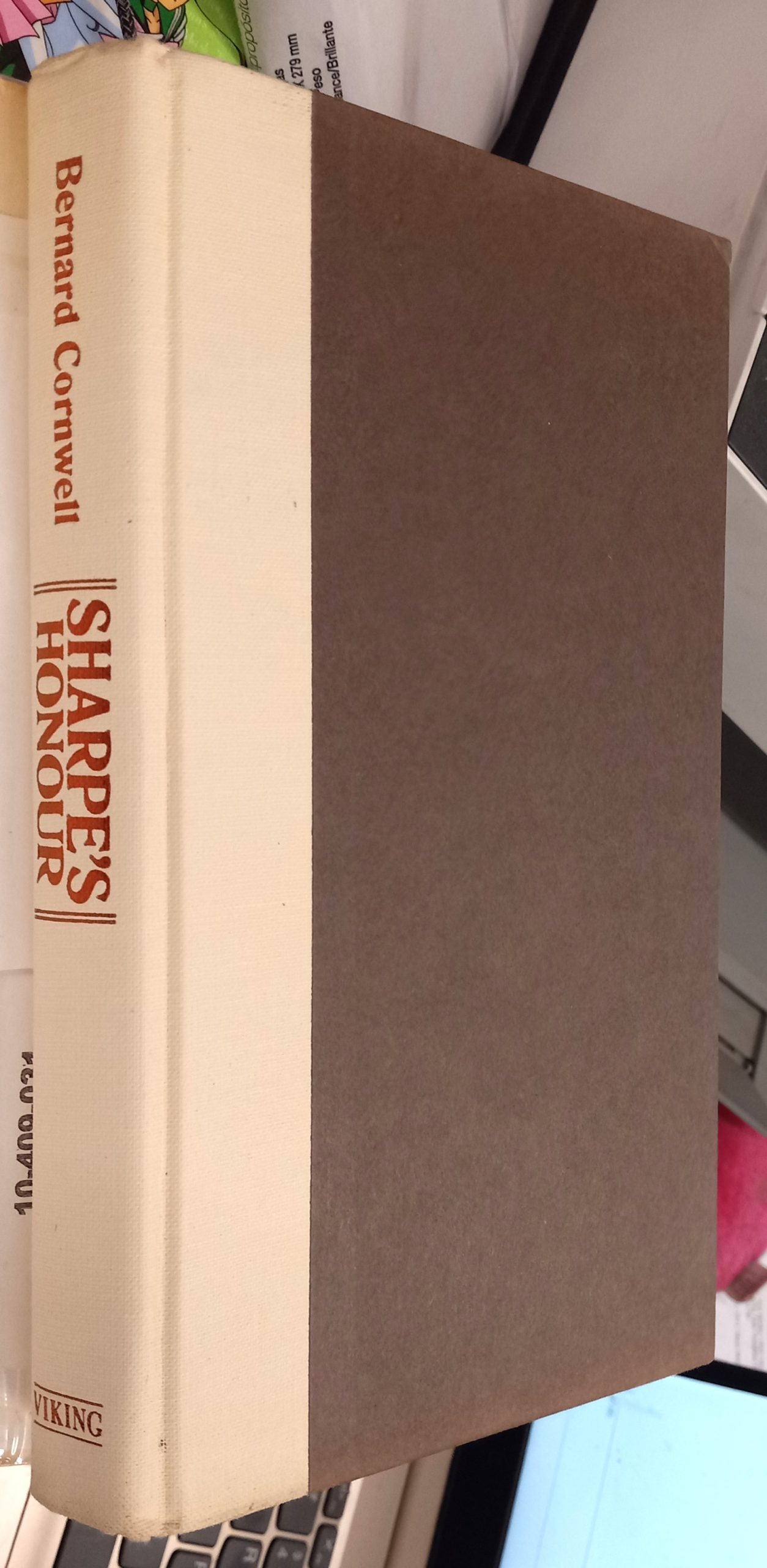 Sharpe's Honour binding spine and front board