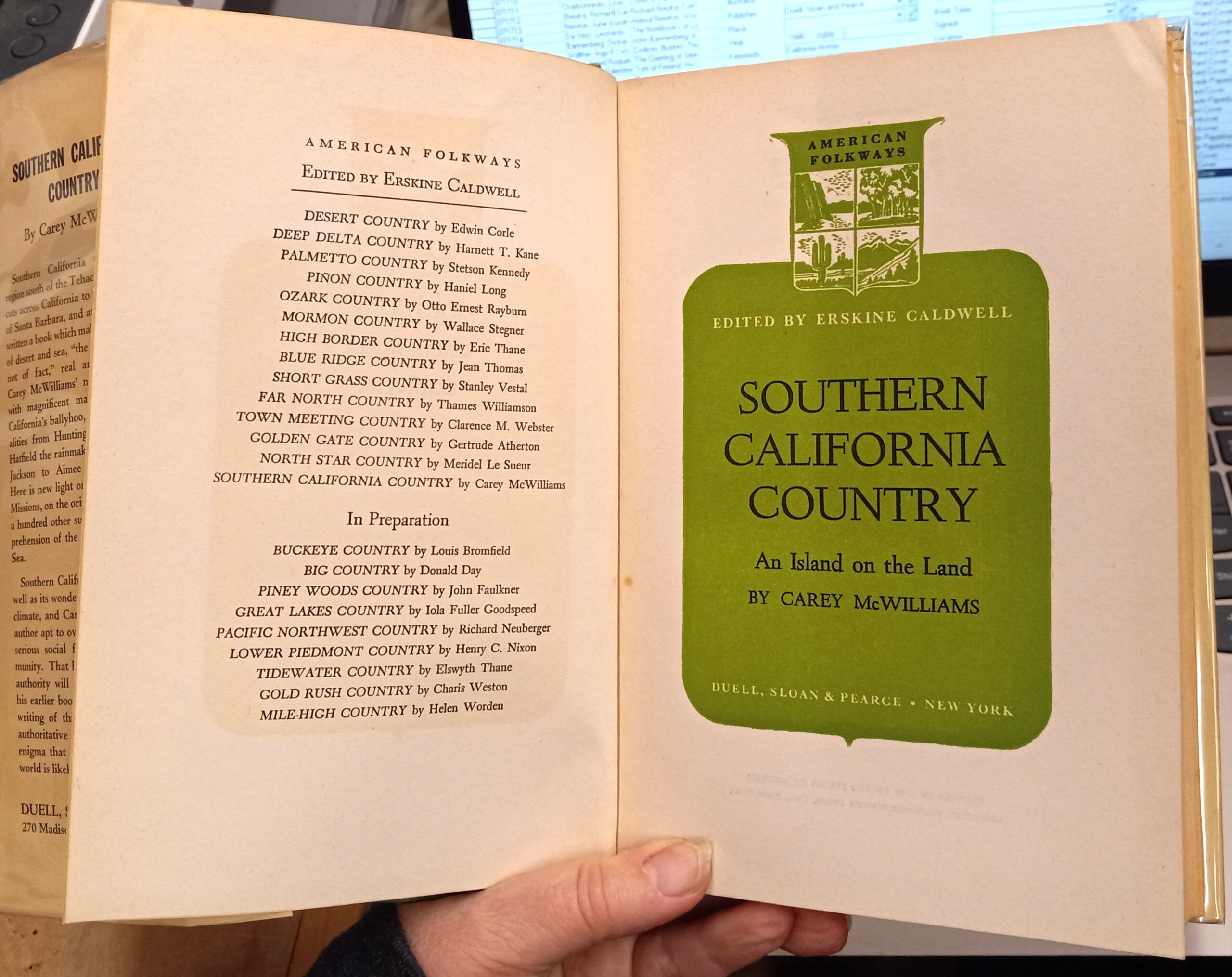Southern California Country title page and facing page