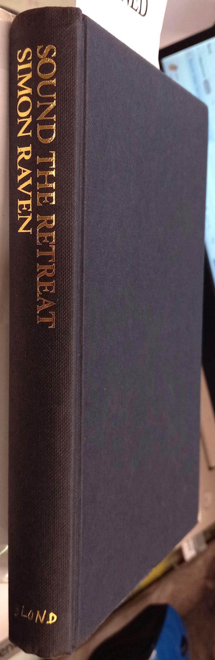Sound the Retreat binding spine and front board
