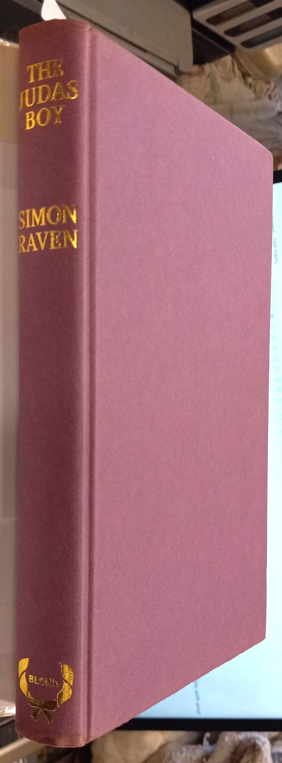 The Judas Boy binding spine and front board