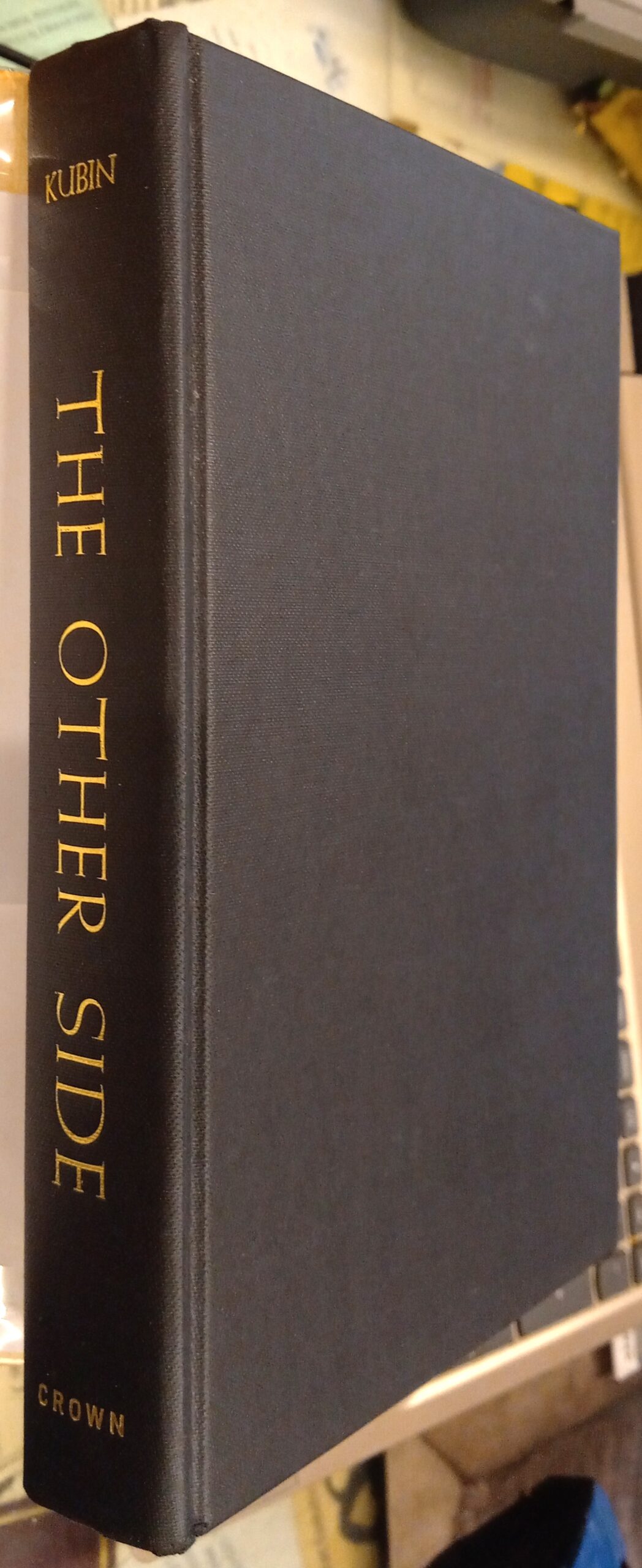 The Other Side binding spine and front board
