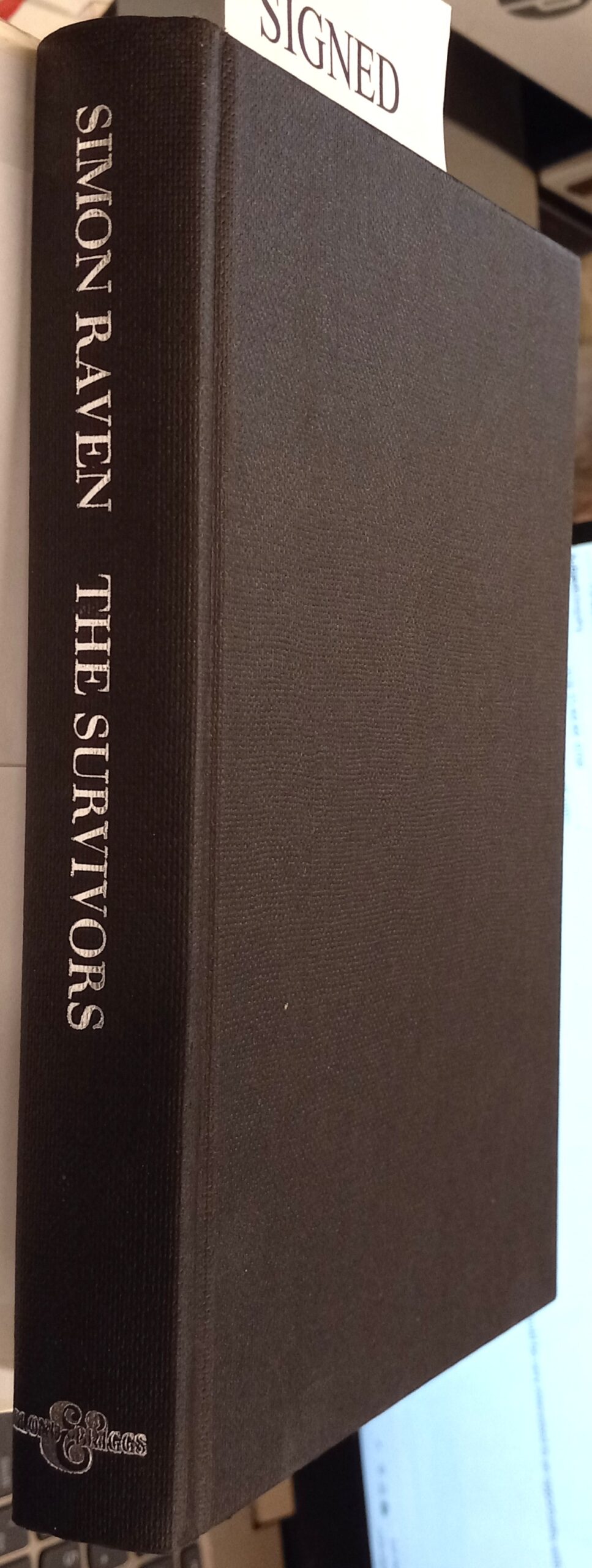 The Survivors binding spine and front board