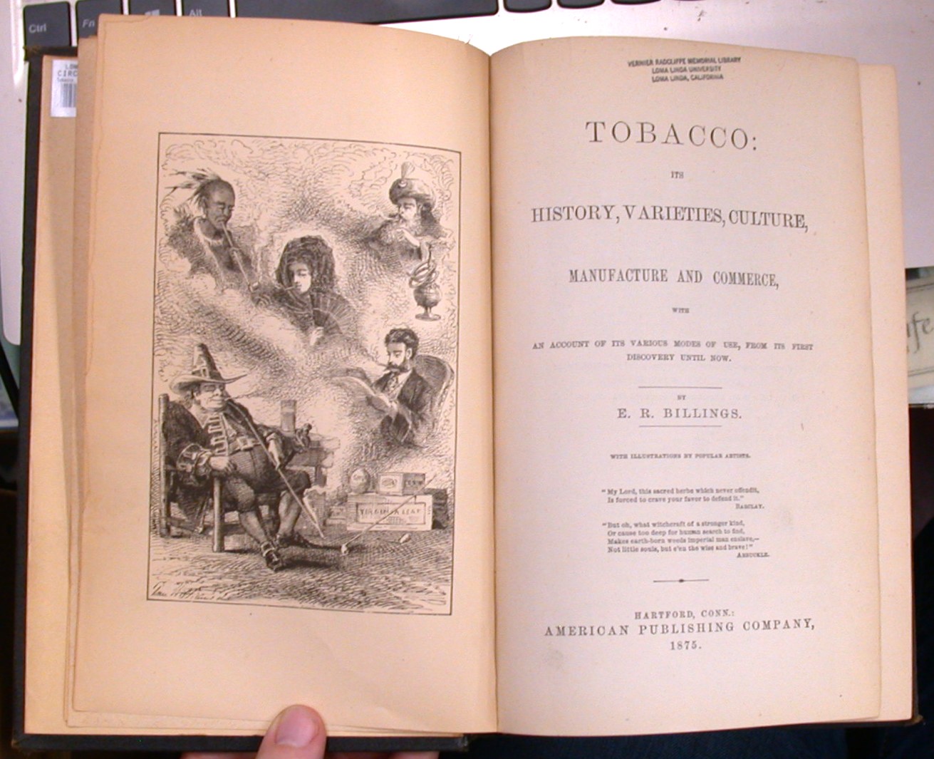 Tobacco frontispiece and title page