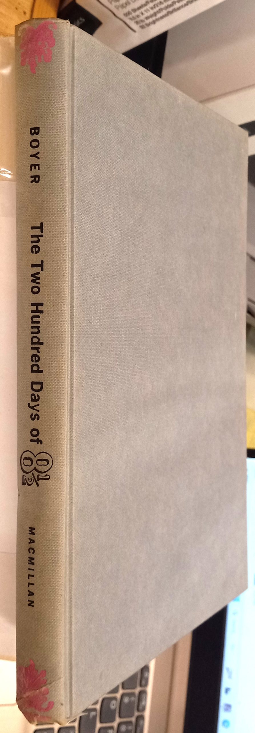 The Two Hundred Days of 8 and a Half binding spine and front board