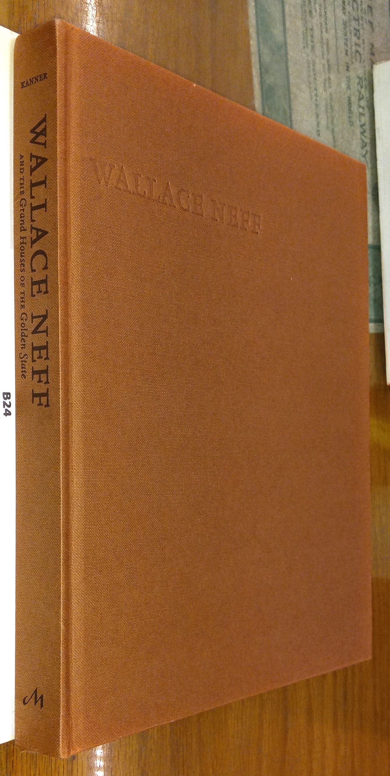 Wallace Neff binding spine and front board