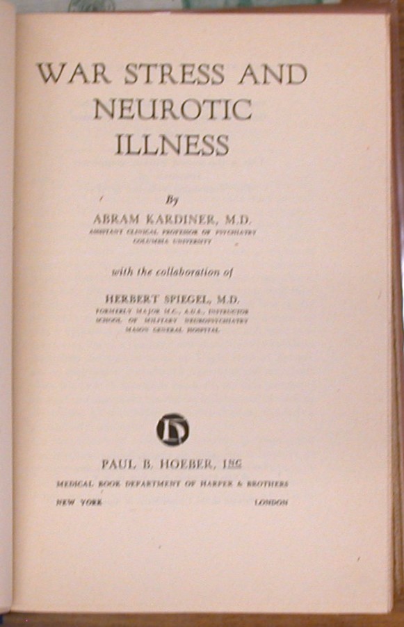 War Stress and Neurotic Illness title page