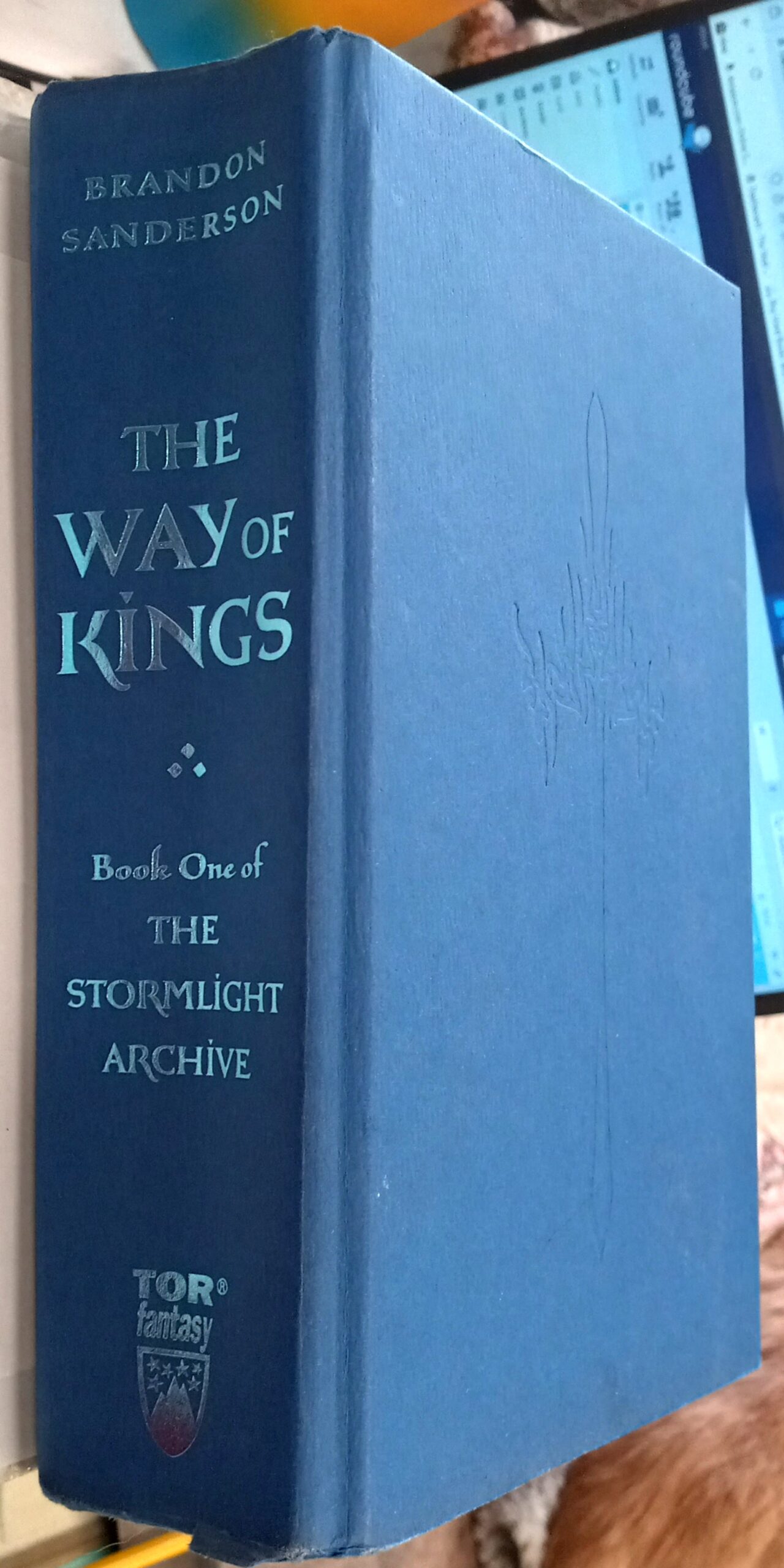 The Way of Kings binding spine and front board