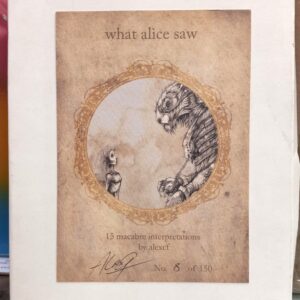 What Alice Saw box lid with artist's signature and number