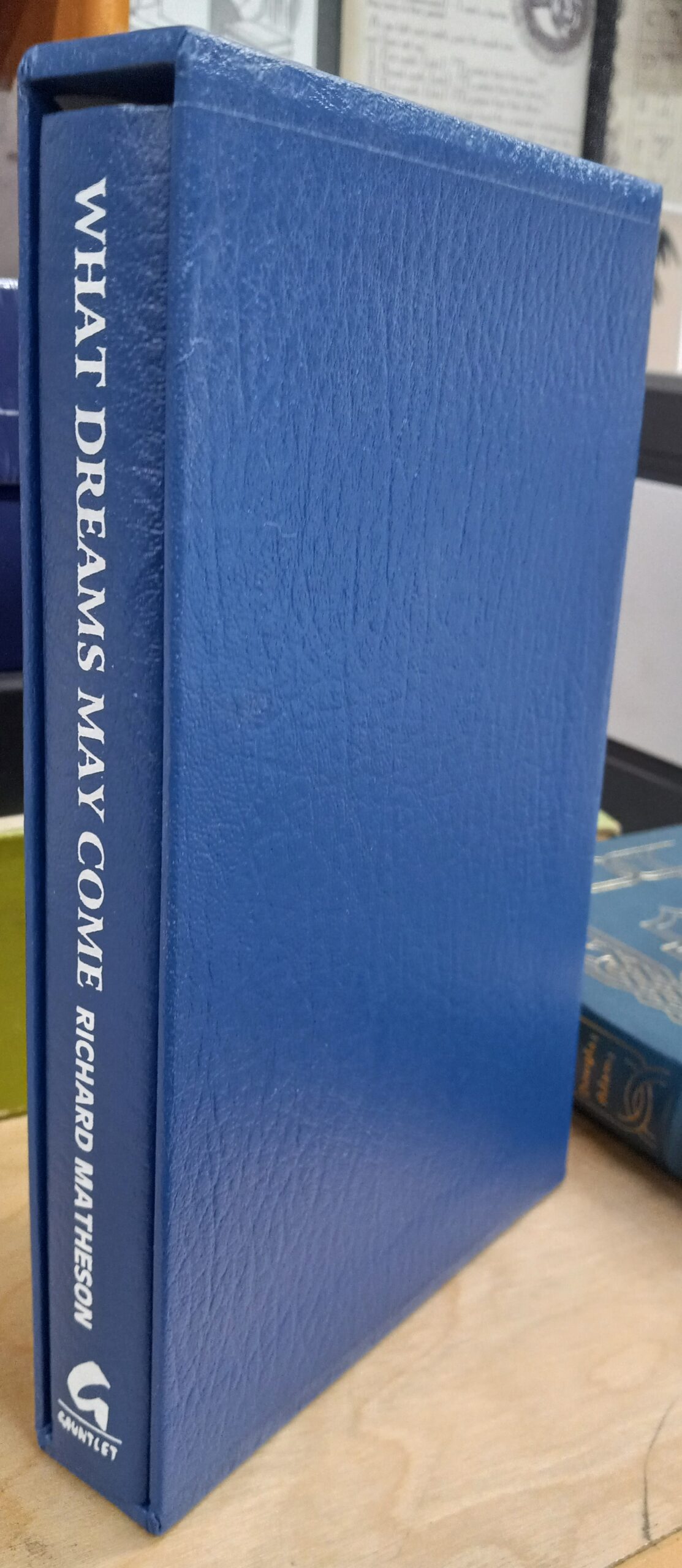What Dreams May Come spine of book inside slipcase