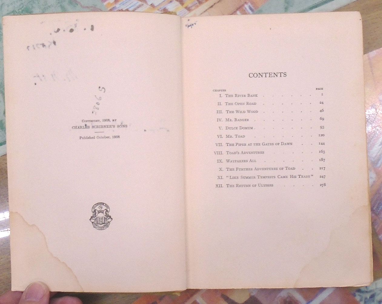 Wind in the Willows copyright page