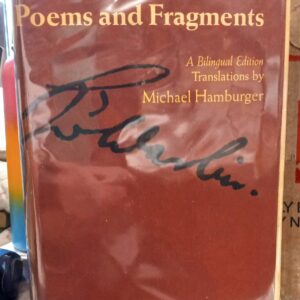 Friedrich Holderlin Poems and Fragments jacket front