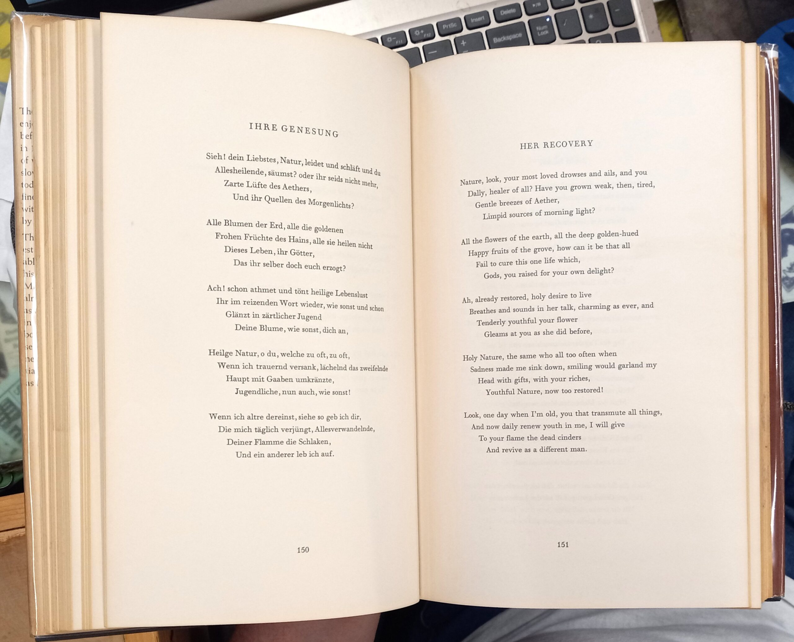 Friedrich Holderlin Poems and Fragments pages